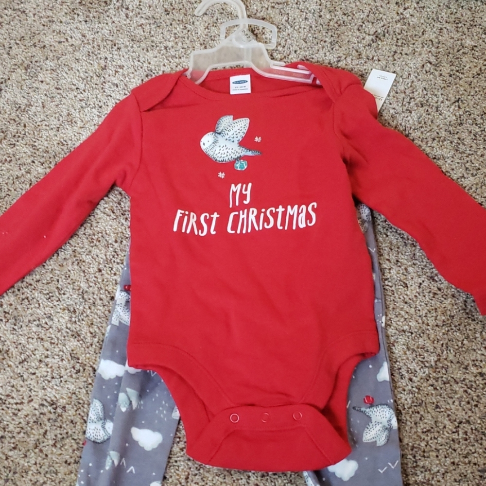 Christmas baby matching outfit